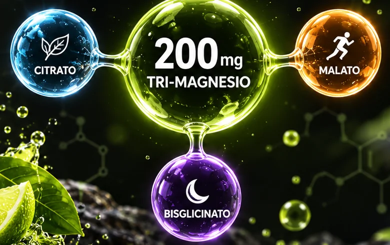 Tri-Magnesio: citrato, malato y bisglicinato unidos en 200 mg